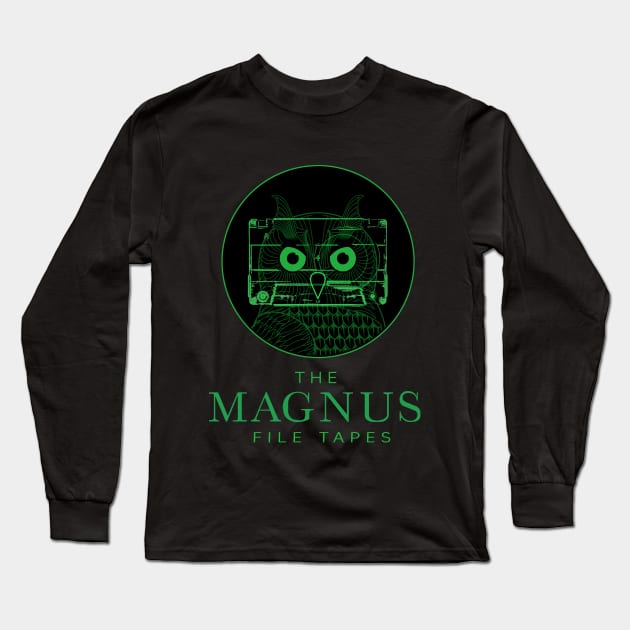 Magnus Owl tapes Long Sleeve T-Shirt by Brash Ideas